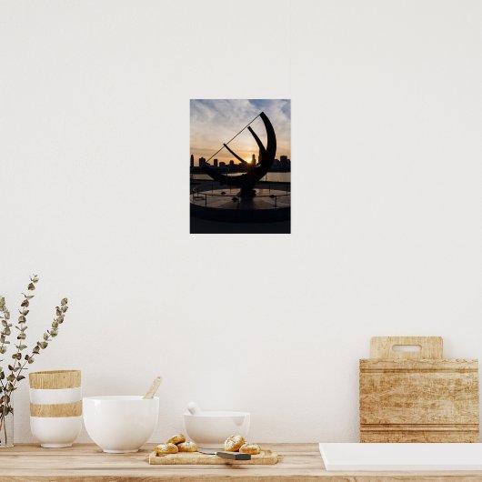 Sundial Sunset Poster (Keuken)