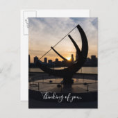 Sundial Sunset Thinking You Briefkaart (Voorkant / Achterkant)