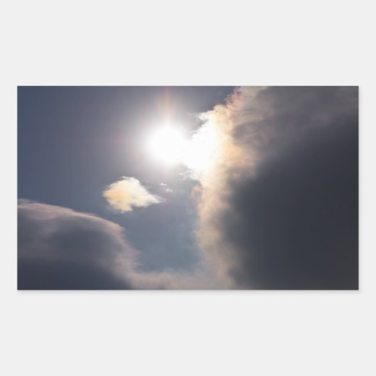 Sundog Rainbow Cloud Burst Apparel en Gifts Rechthoekige Sticker (Voorkant)