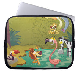 Sundown at the Water Hole Laptop Sleeve