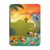 Sundown at the Water Hole Magneet (Verticaal)