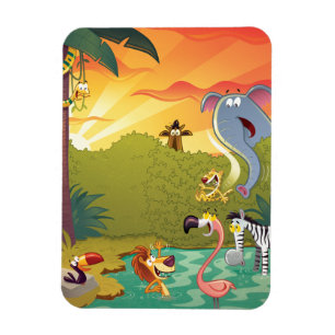 Sundown at the Water Hole Magneet