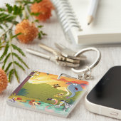 Sundown at the Water Hole Sleutelhanger (Voorkant Rechts)