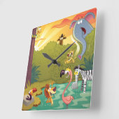 Sundown at the Water Hole Vierkante Klok (Hoek)