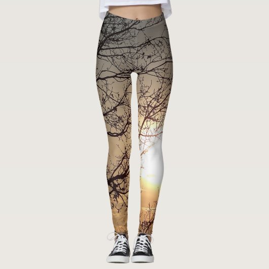Sundown in een boom leggings (Voorkant)