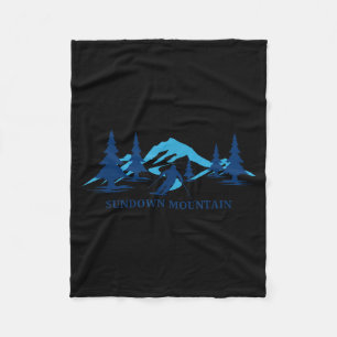 Sundown mountain iowa skigebied skiën skiër fleece deken