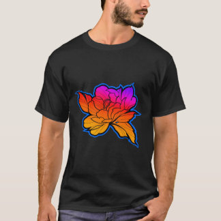 Sundown Peony Flower T-shirt