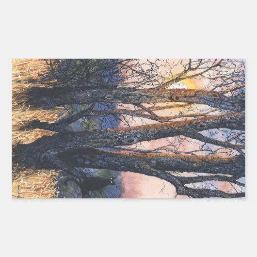 Sundown Rechthoekige Sticker (Voorkant)