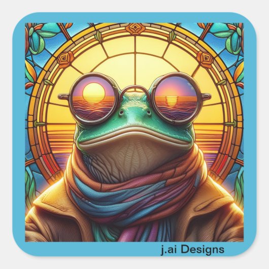 Sundown Swagger Vierkante Sticker (Voorkant)