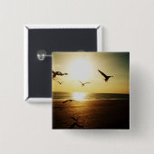 Sundown Vierkante Button 5,1 Cm (Voorkant /achterkant)