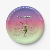 Sundowner Blue Hawaii Cocktail Party Papieren Bord (Voorkant)