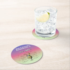 Sundowner Blue Hawaii Cocktail Party Ronde Kartonnen Onderzetter