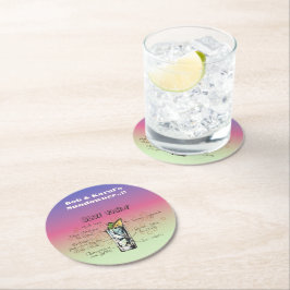 Sundowner Blue Tahoe Cocktail Party Ronde Kartonnen Onderzetter