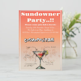 Sundowner Cosmopolitan Cocktail Party Kaart