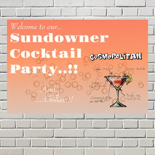 Sundowner Cosmopolitan Cocktail Party Poster