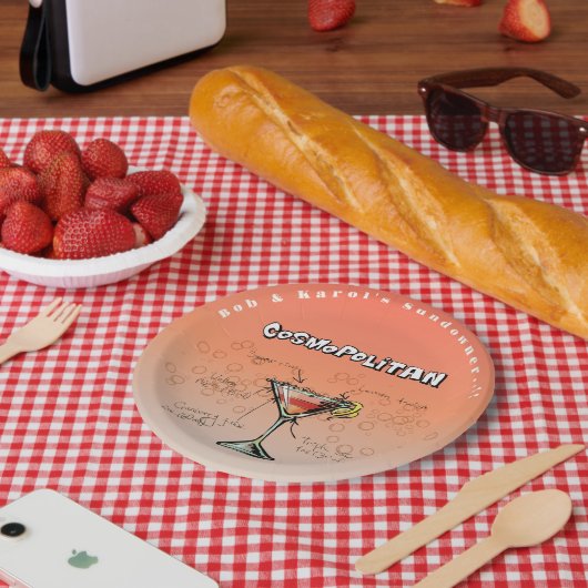 Sundowner Cosmopolitan Party Papieren Bordje (Picknick)