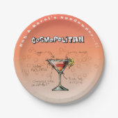 Sundowner Cosmopolitan Party Papieren Bordje (Voorkant)