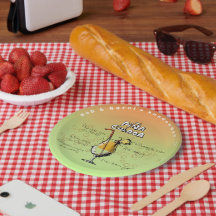 Sundowner Pina Colada Cocktail Party Papieren Bord