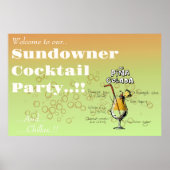 Sundowner Pina Colada Cocktail Party Poster (Voorkant)