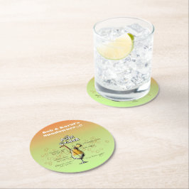 Sundowner Pina Colada Cocktail Party Ronde Kartonnen Onderzetter