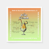 Sundowner Pina Colada Cocktail Party Servet (Voorkant)