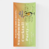 Sundowner Pina Colada Cocktail Party Spandoek (Verticaal)