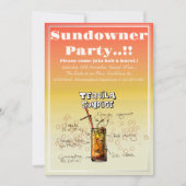 Sundowner Tequila Cocktail Party Kaart (Voorkant)
