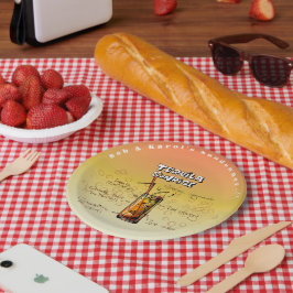 Sundowner Tequila Cocktail Party Papieren Borden Bordje