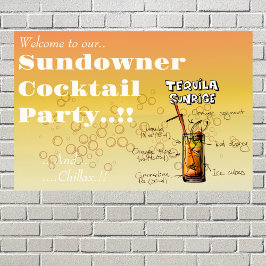 Sundowner Tequila Cocktail Party Poster