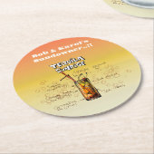 Sundowner Tequila Cocktail Party Ronde Kartonnen Onderzetter (Gebogen)