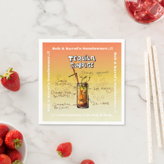 Sundowner Tequila Cocktail Party Servet