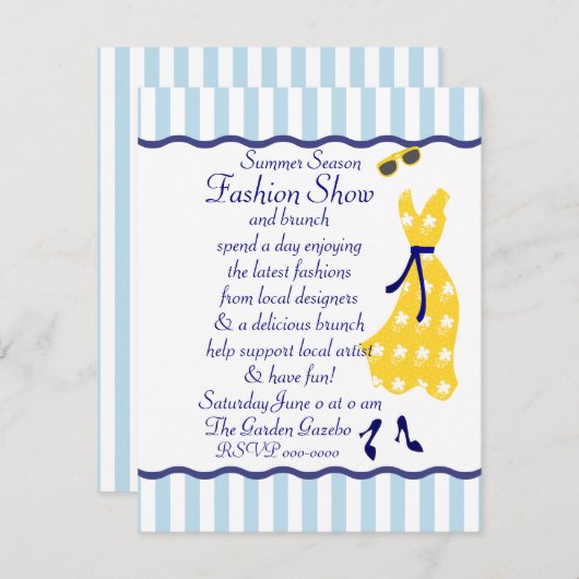 Sundress Mode Show Kaart (Voorkant / Achterkant)