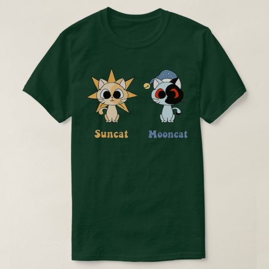 Sundrop en Moondrop als Fnaf Security Breach cats T-shirt (Design voorkant)