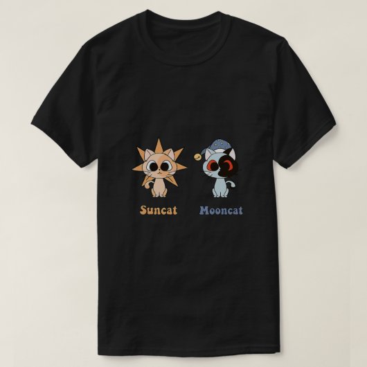 Sundrop en Moondrop als Fnaf Security Breach cats T-shirt (Design voorkant)