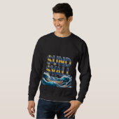 Sundsvall Artistic Ocean Waves Graphic Sweatshirt (Voorkant volledig)