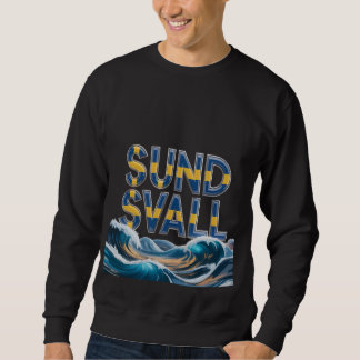 Sundsvall Artistieke Oceaangolven Grafische Sweate Trui
