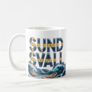 Sundsvall Artistieke Oceaangolven Keramische Mok