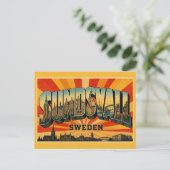 Sundsvall Zweden Steenstad Briefkaart (Staand voorkant)