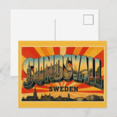 Sundsvall Zweden Steenstad Briefkaart (Voorkant / Achterkant)