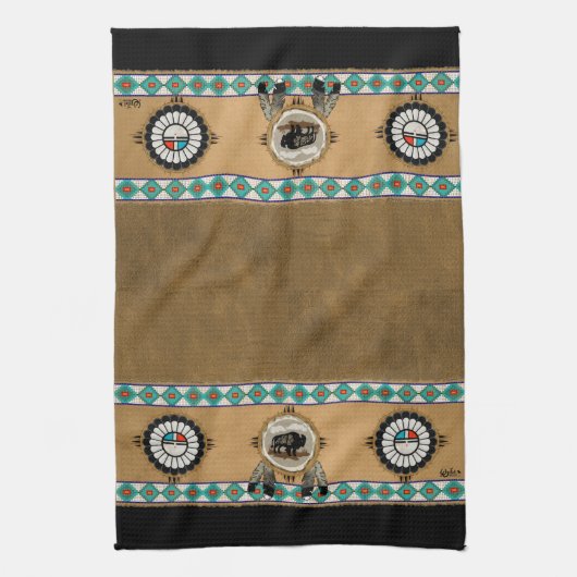 Sunface en Buffalo Theedoek (Verticaal)