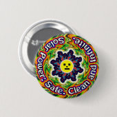 Sunface - Zonne-energie Ronde Button 5,7 Cm (Voorkant /achterkant)