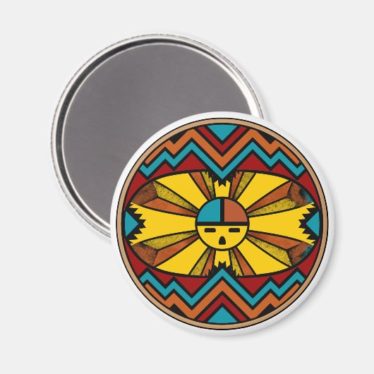 SunFaceRound Magneet (Voorkant / Achterkant)