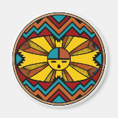 SunFaceRound Magneet (Voorkant)