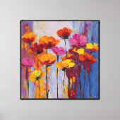Sunfire Garden Abstracte Bloem Canvas Afdruk (Voorkant)