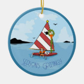 Sunfish Santa Sailor Ornament (Voorkant)