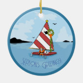 Sunfish Santa Sailor Ornament (Achterkant)