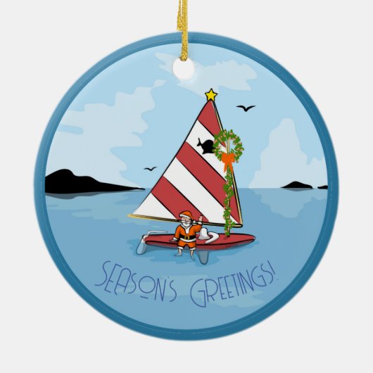 Sunfish Santa Sailor Ornament (Achterkant)