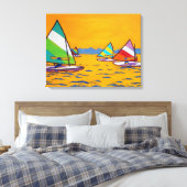Sunfish zeilboot race canvas afdruk (Insitu (Slaapkamer))