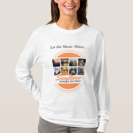 Sunflare Sangen - Laat de Muziek Shine T-Shirt (Voorkant)
