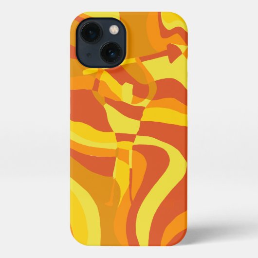 Sunflare Waves Abstracte iPhone Case iPhone Hoesje (Achterkant)